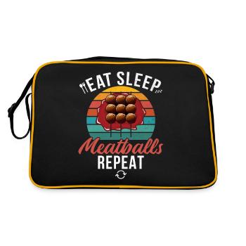 Cadeaux pour les amateurs de boulettes de viande - Sac Retro - noir/or - Dos