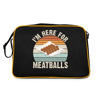 Cadeaux pour les amateurs de boulettes de viande - Sac Retro - noir/or - Dos