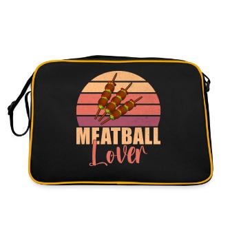 Cadeaux pour les amateurs de boulettes de viande - Sac Retro - noir/or - Dos