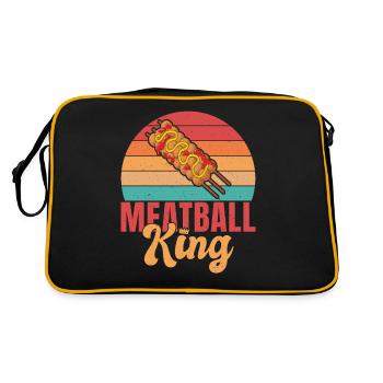 Cadeaux pour les amateurs de boulettes de viande - Sac Retro - noir/or - Dos