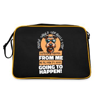 Airedale Terrier - Sac Retro - noir/or - Dos