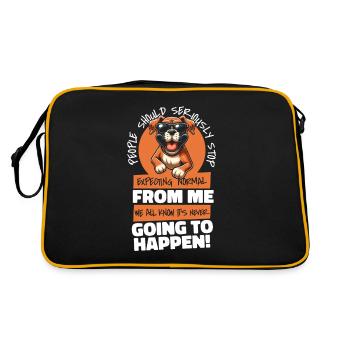 Épagneul breton - Sac Retro - noir/or - Dos