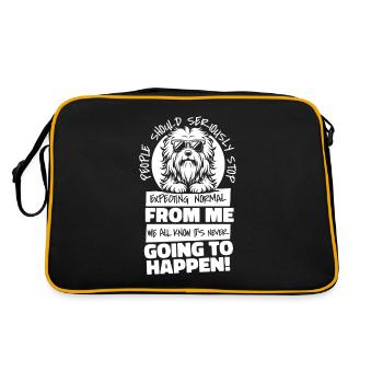 Vieux berger anglais Bobtail - Sac Retro - noir/or - Dos