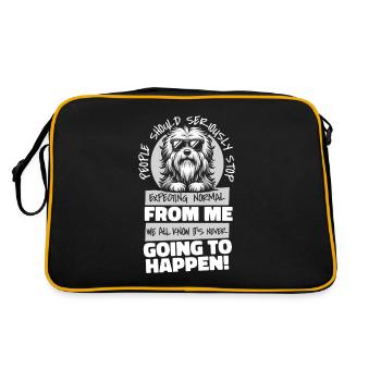 Vieux berger anglais Bobtail - Sac Retro - noir/or - Dos