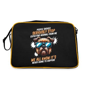 Griffon bruxellois - Sac Retro - noir/or - Dos