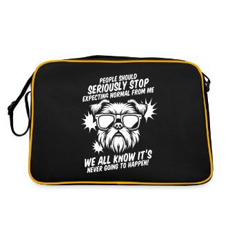Griffon bruxellois - Sac Retro - noir/or - Dos