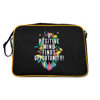 Positive Spirit Discovers Opportunities - Retro Bag - black/gold - Back