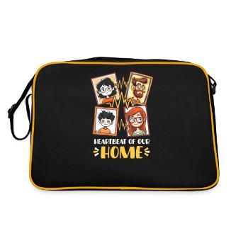 Nurse Mom Heartbeat of Our Home - Retro Bag - black/gold - Back