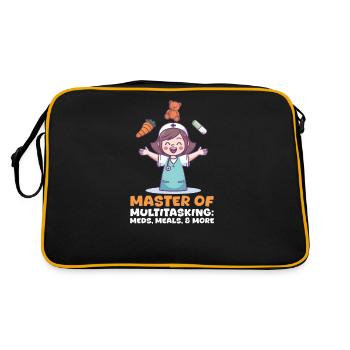 Nurse Mom Meds, Meals & More - Retro Bag - black/gold - Back