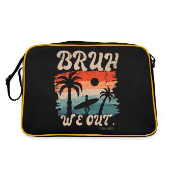 Mignon Fin D’année Scolaire Bruh Nous Sortons Nous Sommes Dehors - Sac Retro - noir/or - Dos