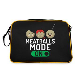 Cadeaux pour les amateurs de boulettes de viande - Sac Retro - noir/or - Dos
