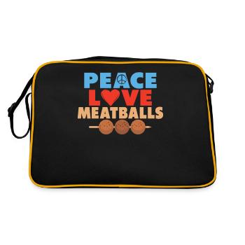 Cadeaux pour les amateurs de boulettes de viande - Sac Retro - noir/or - Dos