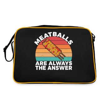Cadeaux pour les amateurs de boulettes de viande - Sac Retro - noir/or - Dos