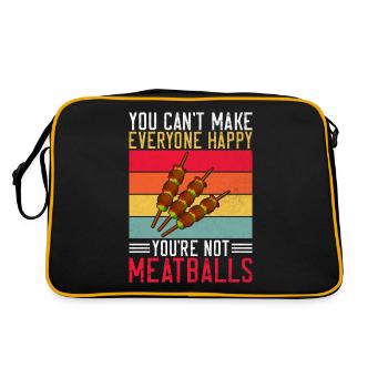 Cadeaux pour les amateurs de boulettes de viande - Sac Retro - noir/or - Dos
