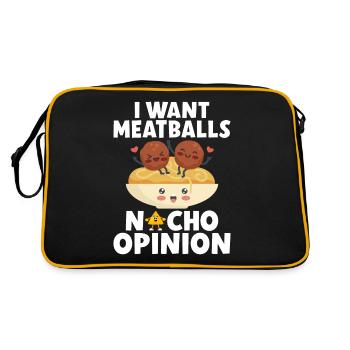 Cadeaux pour les amateurs de boulettes de viande - Sac Retro - noir/or - Dos