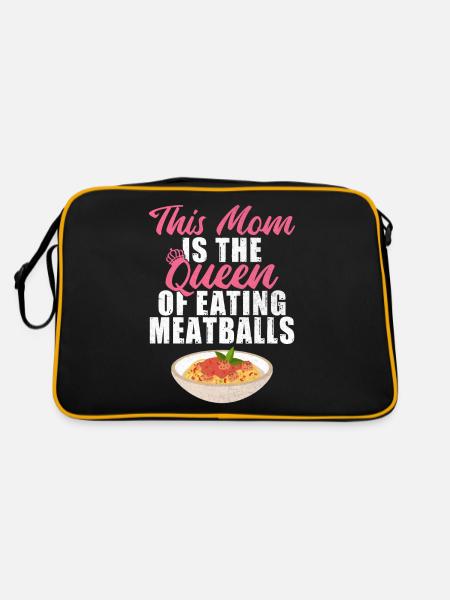 Cadeaux pour les amateurs de boulettes de viande - Sac Retro - noir/or - Dos