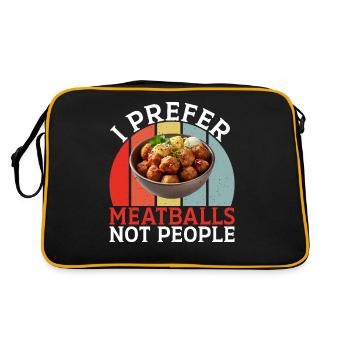 Cadeaux pour les amateurs de boulettes de viande - Sac Retro - noir/or - Dos