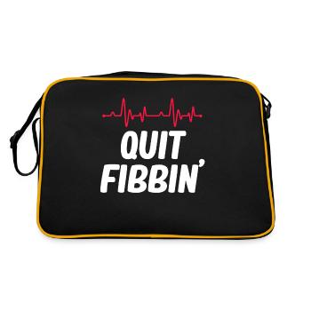 Arrêtez de fibbin' drôle cardiologue médical - Sac Retro - noir/or - Dos