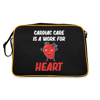Les soins cardiaques sont une affaire de cœur. - Sac Retro - noir/or - Dos