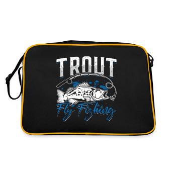 Fly Fishing Trout Fly Fishing Fish Hunting Lover - Retro Bag - black/gold - Back