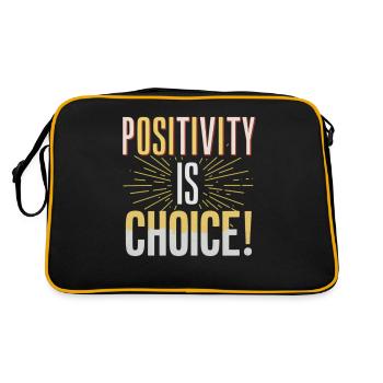 La positivité est un motif de choix - Sac Retro - noir/or - Dos