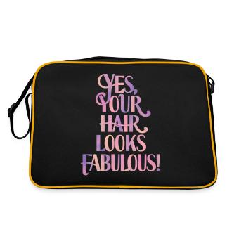 Oui, vos cheveux sont superbes - Sac Retro - noir/or - Dos