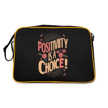 La positivité est un choix - Sac Retro - noir/or - Dos
