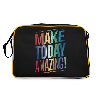 Do Incredibly Positive Thinking Today - Retro Bag - black/gold - Back