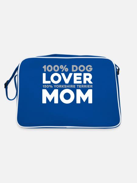 Yorkshire Terrier - Retro Bag - blue/white - Back