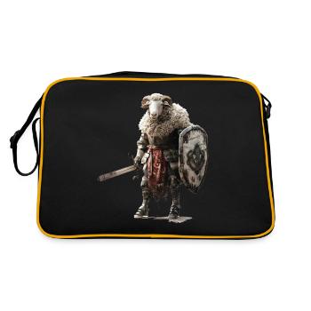 Sheep Knight Middle Ages - Retro Bag - black/gold - Back