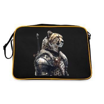 Cheetah Knight Middle Ages - Retro Bag - black/gold - Back