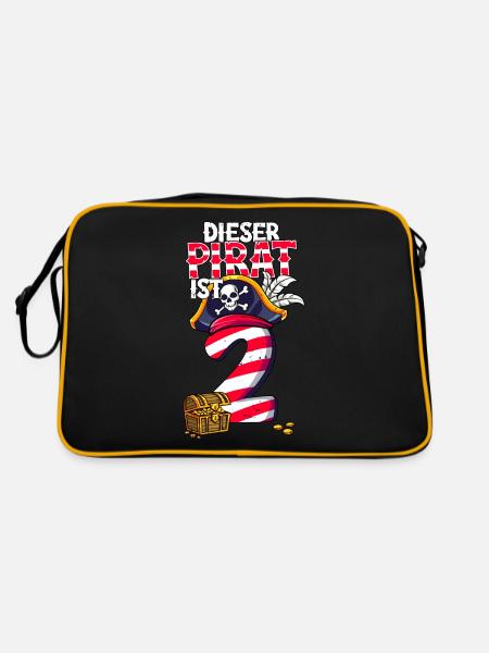 2nd Birthday Pirates - Retro Bag - black/gold - Back