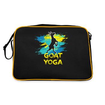Goat yoga meditation, yoga class, yoga - Retro Bag - black/gold - Back