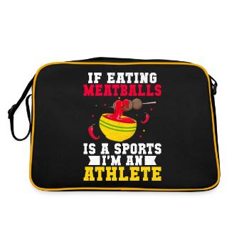 Cadeaux pour les amateurs de boulettes de viande - Sac Retro - noir/or - Dos