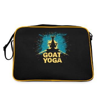 Goat yoga meditation, yoga class, yoga - Retro Bag - black/gold - Back