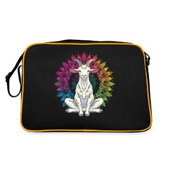 Goat yoga meditation, yoga class, yoga - Retro Bag - black/gold - Back