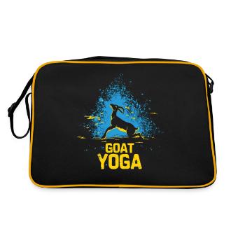 Goat yoga meditation, yoga class, yoga - Retro Bag - black/gold - Back