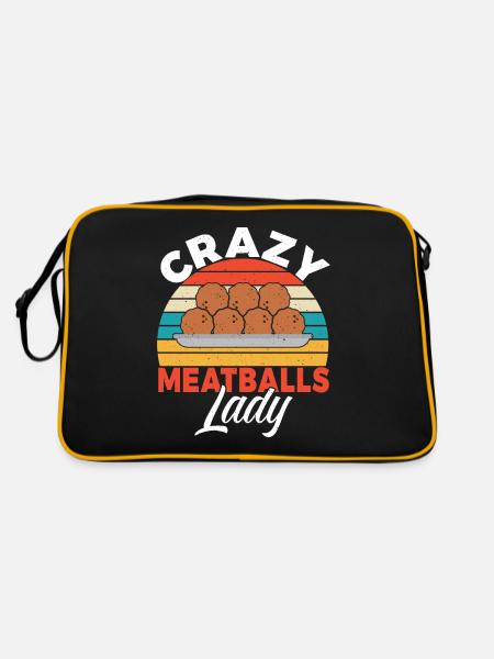 Cadeaux pour les amateurs de boulettes de viande - Sac Retro - noir/or - Dos
