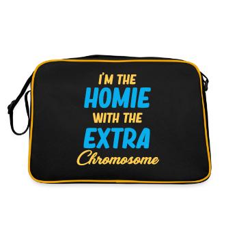 Ich Bin Mit Dem Bewusstsein Für Das - Retro Tasche - Schwarz/Gold - Hinten