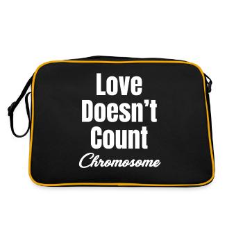 Love Counts No Chromosomes Down syndrome - Retro Bag - black/gold - Back