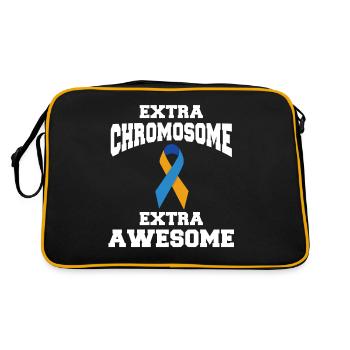 Extra Chromosome Extra Awesome Down Syndrome - Retro Bag - black/gold - Back