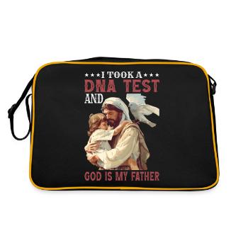 I Took A Dna Test And God Is My Father 37 - Retro Bag - black/gold - Back