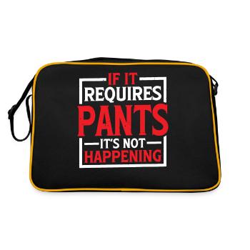 If It Requires Pants, It's Not Happening 5 - Retro Bag - black/gold - Back