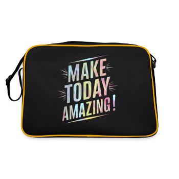 Make Incredibly Positive Today - Retro Bag - black/gold - Back