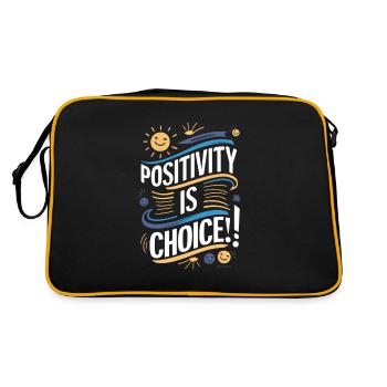 La positivité est un choix - Sac Retro - noir/or - Dos