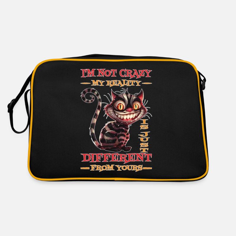 I'm Not Crazy, My Reality Is Just Different 28 - Retro Tasche - Schwarz/Gold