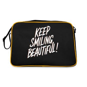 Gardez le sourire belle affirmation positive - Sac Retro - noir/or - Dos