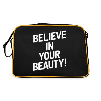 Croyez en votre beauté - Pensez positif - Sac Retro - noir/or - Dos