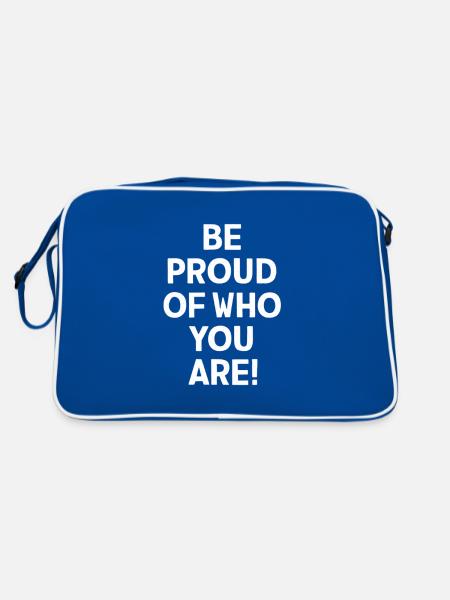 Soyez fier de votre personnalité - Sac Retro - bleu/blanc - Dos