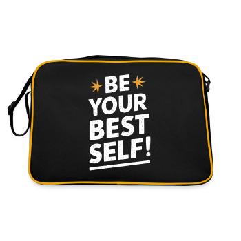 Be your best self – pure motivation - Retro Bag - black/gold - Back